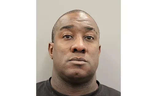 This image provided by the Houston Police Department shows Lydell Grant, a Houston man declared innocent in 2021 after being convicted in a fatal stabbing and serving seven years in prison. Grant has been charged with murder in the shooting a fellow motorist, police said. Grant is accused of killing Edwin Arevalo, 33, following a minor traffic collision Thursday, April 6, 2023, Houston police said. Police said Grant got out of his vehicle, shot Arvelo and then fled the scene. (Houston Police Dep