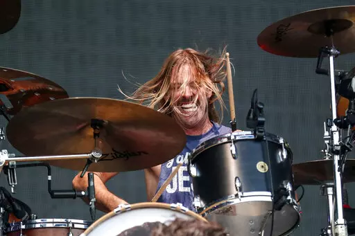 Taylor Hawkins of the Foo Fighters performs at Pilgrimage Music and Cultural Festival at The Park at Harlinsdale on Sunday, Sept. 22, 2019, in Franklin, Tenn. Hawkins, the longtime drummer for the rock band Foo Fighters, has died, according to reports, Friday, March 25, 2022. He was 50. (Photo by Al Wagner/Invision/AP, File)