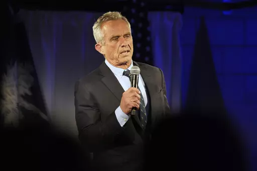 Independent presidential candidate Robert F. Kennedy Jr. speaks during a campaign event, Nov. 14, 2023, in Columbia, S.C. Robert Kennedy Jr.’s presidential ambitions resulted in public family drama after a political action committee aired a Super Bowl ad invoking the Democratic family’s legacy to implicitly compare the independent candidate to his assassinated uncle, President John F. Kennedy. (AP Photo/Meg Kinnard, FIle)