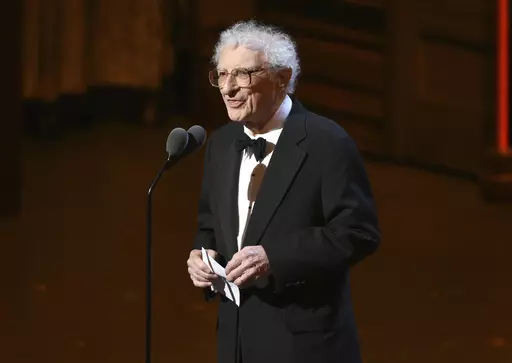 Sheldon Harnick accepts the special Tony Award for lifetime achievement in the Theatre at the Tony Awards at the Beacon Theatre on Sunday, June 12, 2016, in New York. Harnick, who with composer Jerry Bock made up the premier musical-theater songwriting duos of the 1950s and 1960s with shows such as "Fiddler on the Roof," "Fiorello!" and "The Apple Tree," died Friday. He was 99. (Photo by Evan Agostini/Invision/AP, File)