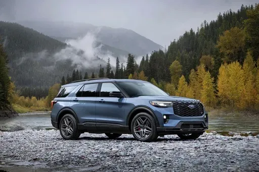 This photo provided by Ford shows the 2025 Explorer. The Explorer is enjoyable to drive and comes with some great technology features. (Courtesy of Ford Motor Co. via AP)