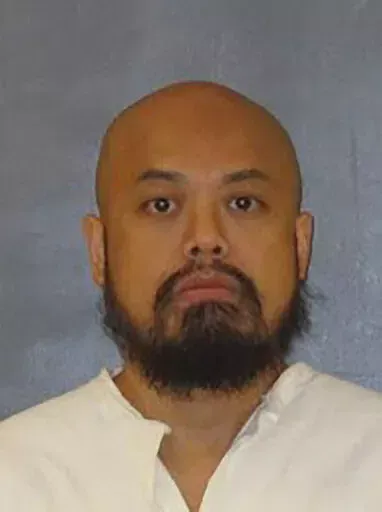 This image provided by the Texas Department of Criminal Justice shows Texas death row inmate Kosoul Chanthakoummane, who is scheduled to receive a lethal injection Wednesday, Aug. 16, 2022, in Huntsville, Texas. Chanthakoummane a North Carolina parolee faces execution for the slaying of a suburban Dallas real estate agent more than 16 years ago. He's condemned for fatally stabbing 40-year-old Sarah Walker in July 2006.  (Texas Department of Criminal Justice via AP)