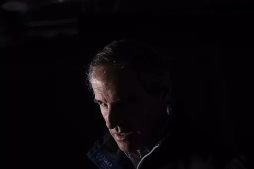 U.N. atomic energy chief Rafael Mariano Grossi speaks to Associated Press before visiting Zaporizhzhia Nuclear Power Plant during an interview in Dnipro, Ukraine, Tuesday, March 28, 2023. The power station's six reactors are in shutdown and the plant has received the electricity it needs to prevent a reactor meltdown through one remaining functioning power line. Plant personnel have had to switch to emergency diesel generators six times during the 13-month war to power essential cooling systems.