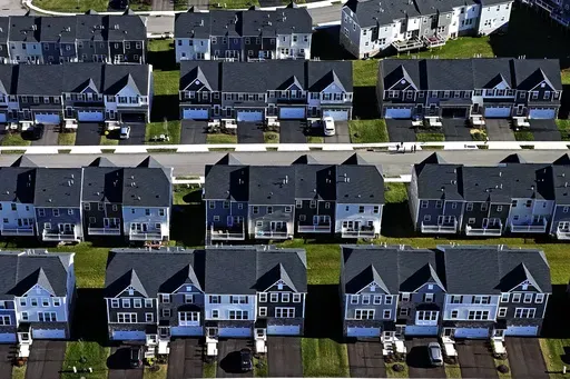 A housing development in Cranberry Township, Pa., is shown on March 29, 2024. (AP Photo/Gene J. Puskar, File)