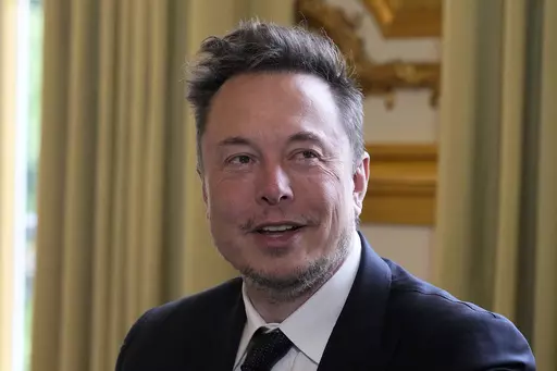 Twitter, now X. Corp, and Tesla CEO Elon Musk poses prior to his talks with French President Emmanuel Macron, May 15, 2023 at the Elysee Palace in Paris. Florida Gov. Ron DeSantis will announce his 2024 presidential campaign in a Twitter Spaces event with Musk on Wednesday, May 24. (AP Photo/Michel Euler, Pool, File)