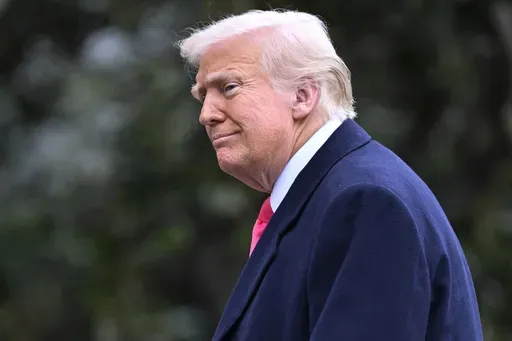 President Donald Trump arrives at the White House after speaking at the Conservative Political Action Conference, CPAC, Saturday, Feb. 22, 2025, in Washington. (AP Photo/John McDonnell)