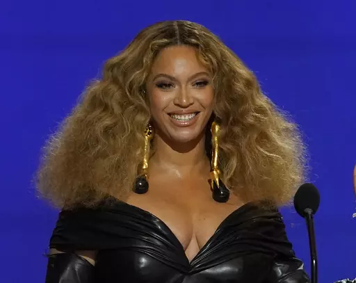 Beyonce appears at the 63rd annual Grammy Awards in Los Angeles on March 14, 2021. Beyoncé releases a concert film this week titled "Renaissance: A Film by Beyoncé ." (AP Photo/Chris Pizzello, File)