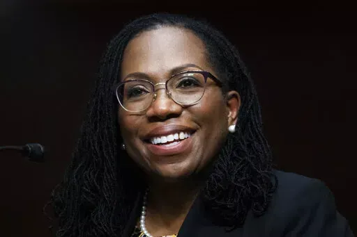 Ketanji Brown Jackson, nominated to be a U.S. Circuit Judge for the District of Columbia Circuit, testifies before a Senate Judiciary Committee hearing on pending judicial nominations on Capitol Hill in Washington, April 28, 2021. Jackson is among the women considered top prospects to replace retiring justice Stephen Breyer and fulfill a campaign pledge Biden made to nominate the first Black woman to the court. (Tom Williams/Pool via AP, File)