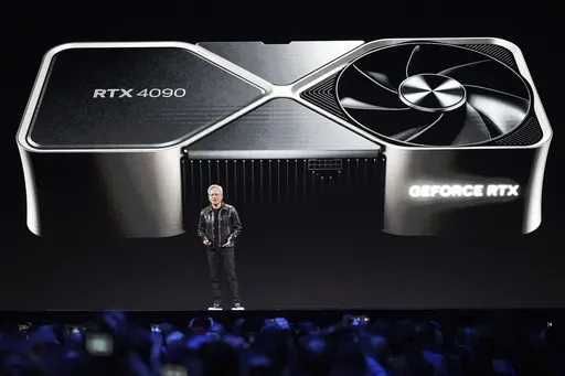Nvidia founder and CEO Jensen Huang speaks during a Nvidia news conference ahead of the CES tech show Monday, Jan. 6, 2025, in Las Vegas. (AP Photo/Abbie Parr, File)