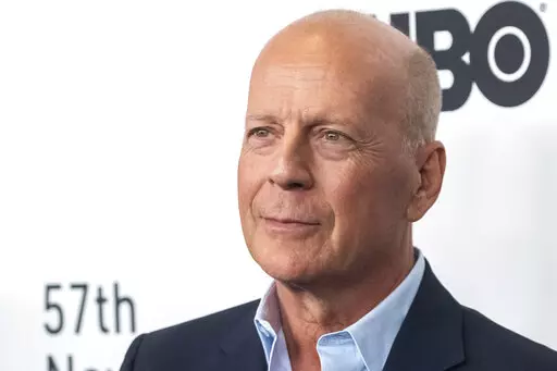 Bruce Willis attends a movie premiere in New York on Friday, Oct. 11, 2019. Nearly a year after Bruce Willis’ family announced that he would step away from acting after being diagnosed with aphasia, his family says his “condition has progressed.” In a statement posted Thursday, the 67-year-old actor’s family said Willis has a more specific diagnosis of frontotemporal dementia. (Photo by Charles Sykes/Invision/AP, File)