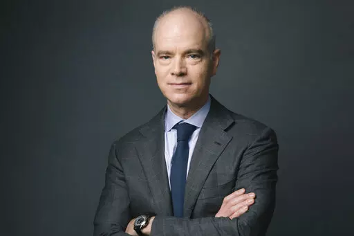 Joe Kahn poses for a photo, Sunday, April 17, 2022 in New York. The New York Times has named  Kahn as its new executive editor, replacing Dean Baquet as leader of the storied paper's newsroom.  The Times said Kahn, who has been managing editor at the the paper since 2016, will assume his new role effective June 14. Baquet will remain at The Times but in a new position, the paper said in a news release Tuesday, April 19 .(Celeste Sloman/The New York Times via AP)